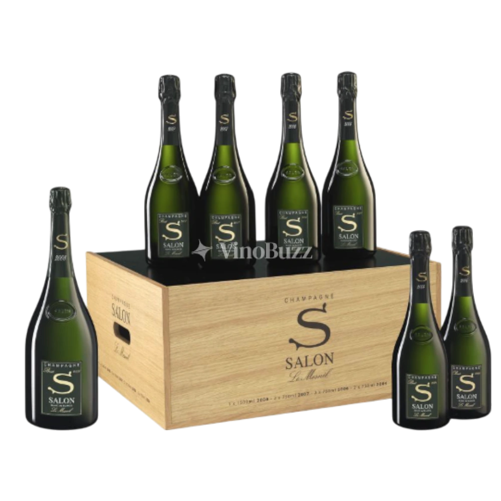Champagne Salon Cuvee 'S' Le Mesnil Assortment Oenotheque Set ( 2 x 2004, 2 x2006, 2 x 2007, 1 x 2008 Magnum) MV
